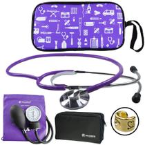 Kit Enfermagem Aparelho Pressao Esfigmo Estetoscopio Simples