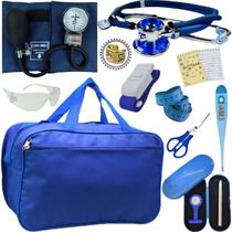 Kit Enfermagem Aparelho Pressao Esteto Academico Completo