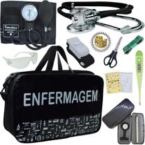 Kit Enfermagem Aparelho Pressao Esteto Academico Completo