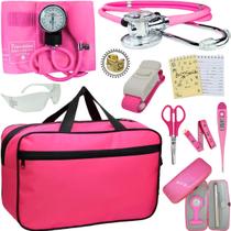 Kit Enfermagem Aparelho Pressao Esteto Academico Completo