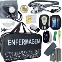 Kit Enfermagem Aparelho Pressao Esteto Completo Promocao Top