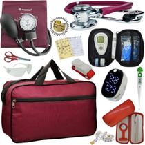 Kit Enfermagem Aparelho Pressao Esteto Completo Promocao Top