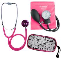 Kit Enfermagem Aparelho Pressao Esteto Duplo Pamed Premium