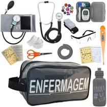 Kit Enfermagem Aparelho Pressao Esteto Medidor Glicose Multi PAMED