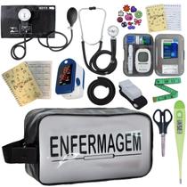 Kit Enfermagem Aparelho Pressao Esteto Medidor Glicose Transparente Enfermagem - INCOTERM