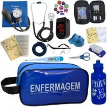 Kit Enfermagem Aparelho Pressão Esteto Necessaire Completa