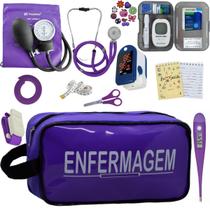 Kit Enfermagem Aparelho Pressao Manual Esteto Multi Completo Incoterm