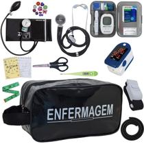 Kit Enfermagem Aparelho Pressao Manual Esteto Multi Completo PAMED