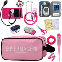 Kit Enfermagem Aparelho Pressao Manual Esteto Multi Completo PAMED