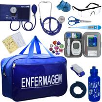 Kit Enfermagem Aparelho Pressao Medidor Glicose Esteto Multi Premium