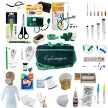 Kit Enfermagem Com 60 Itens Com Esteto E Esfigmo Completo VERDE