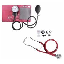 Kit Enfermagem Com Esfigmo + Estetoscopio Duplo Rappaport