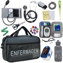 Kit Enfermagem Completo Bolsa Estagio Aparelho Pressao Estetoscopio Esteto Rappaport