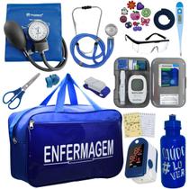 Kit Enfermagem Completo Bolsa Estagio Aparelho Pressao Estetoscopio Esteto Rappaport