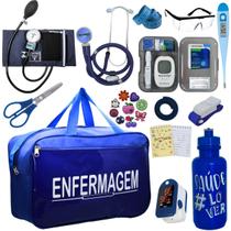 Kit Enfermagem Completo Bolsa Estagio Aparelho Pressao Estetoscopio Esteto Rappaport