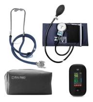 Kit Enfermagem Completo Com Medidor De Pressão Estetoscópio Rappaport PAMED E Oxímetro Kit Enfermagem Completo Com Medidor De Pressão Estetoscópio Rappaport PAMED E Oxímetro