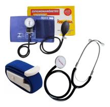 Kit Enfermagem Esfigmomanometro Aparelho De Pressão + Esteto + Garrote