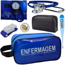 Kit Enfermagem Estágio Com Aparelho de Pressão Estetoscópio Rappaport Duplo Acadêmico Completo