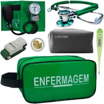 Kit Enfermagem Estágio Com Aparelho de Pressão Estetoscópio Rappaport Duplo Acadêmico Completo