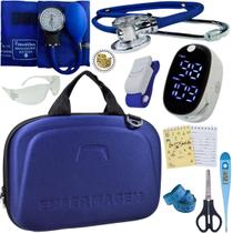Kit Enfermagem Estagio Super Luxo Medidor de Glicose Completo Premium