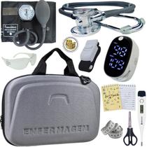 Kit Enfermagem Estagio Super Luxo Medidor de Glicose Completo Premium