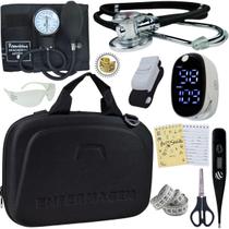 Kit Enfermagem Estagio Super Luxo Medidor de Glicose Completo Premium
