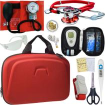 Kit Enfermagem Maleta Completo Super Luxo + Monitor Glicose