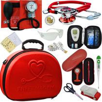 Kit Enfermagem Maleta Exclusia Top Estagio Estetoscopio Aparelho De Pressao