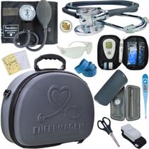 Kit Enfermagem Maleta Exclusia Top Estagio Estetoscopio Aparelho De Pressao