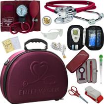 Kit Enfermagem Maleta Exclusia Top Estagio Estetoscopio Aparelho De Pressao