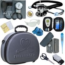 Kit Enfermagem Maleta Exclusia Top Estagio Estetoscopio Aparelho De Pressao