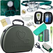 Kit Enfermagem Maleta Exclusia Top Estagio Estetoscopio Aparelho De Pressao