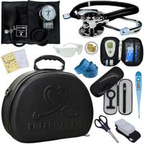 Kit Enfermagem Maleta Exclusia Top Estagio Estetoscopio Aparelho De Pressao