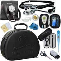 Kit Enfermagem Maleta Exclusia Top Estagio Estetoscopio Aparelho De Pressao