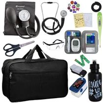 Kit Enfermagem Manual Aparelho de Pressão Estetoscopio Multi Completo Incoterm