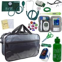 Kit Enfermagem Manual Aparelho de Pressão Estetoscopio Multi Completo Premium