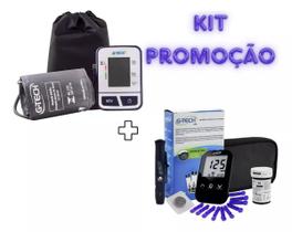 Kit Enfermagem Medidor De Pressão + Aparelho De Glicose - Gtech