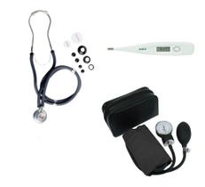 Kit Enfermagem Medidor De Pressão Arterial + Esteto Duplo + Termometro Digital Axilar - G-TECH