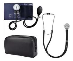 Kit Enfermagem Medidor De Pressão Esfigmo + Esteto Rappaport