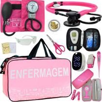 Kit Enfermagem P.A Med Rosa Pink Black Completo Oxímetro Kit Enfermagem P.A Med Rosa Pink Black Completo Oxímetro