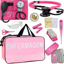 Kit Enfermagem Simples P.A Med Black Pink Esteto Kit Enfermagem Simples P.A Med Black Pink Esteto