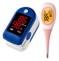 Kit Enfermagem Termômetro Digital 8 Segundos + Oxímetro - Rosa