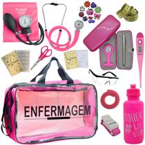 Kit Enfermagem Top Cores Premium Completo Estagio Estetoscopio Aparelho de Pressao Enfermagem