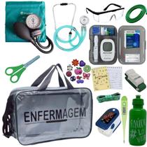 Kit Enfermagem Transparente Completo Aparelho Pressao Manual Estetoscopio Multi Incoterm
