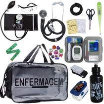 Kit Enfermagem Transparente Completo Aparelho Pressao Manual Estetoscopio Multi PA MED