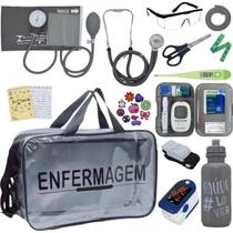 Kit Enfermagem Transparente Completo Aparelho Pressao Manual Estetoscopio Multi Premium