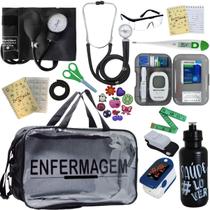 Kit Enfermagem Transparente Completo Aparelho Pressao Manual Estetoscopio Multi Premium