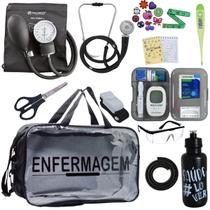 Kit Enfermagem Transparente Medidor Glicose Aparelho Pressao Estetoscópio Multi Incoterm
