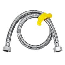Kit Engate Rabicho Flexível Mangueira Aço Inox 60cm 1/2 Polegada Fêmea x Fêmea Banheiro Torneira Pia
