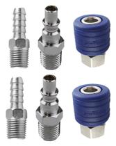 Kit engate rápido ar comprimido 1/4” pneumático compressor